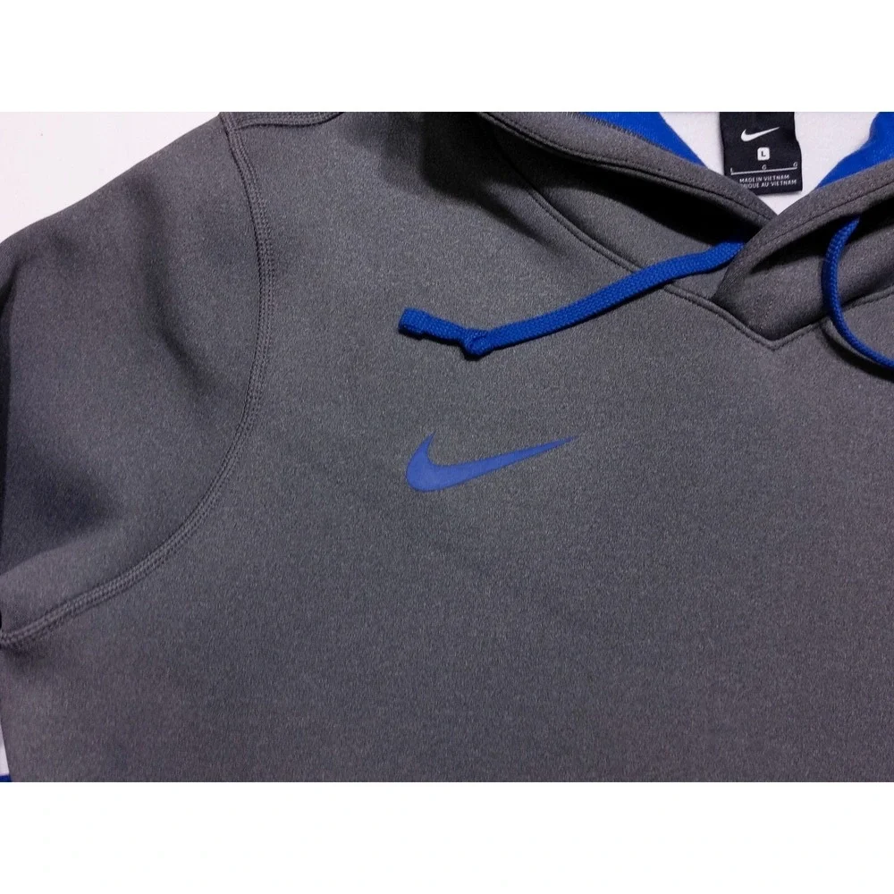 NIKE Men's Therma Heavy Hoodie CI4406 Gray‎ Blue Large L